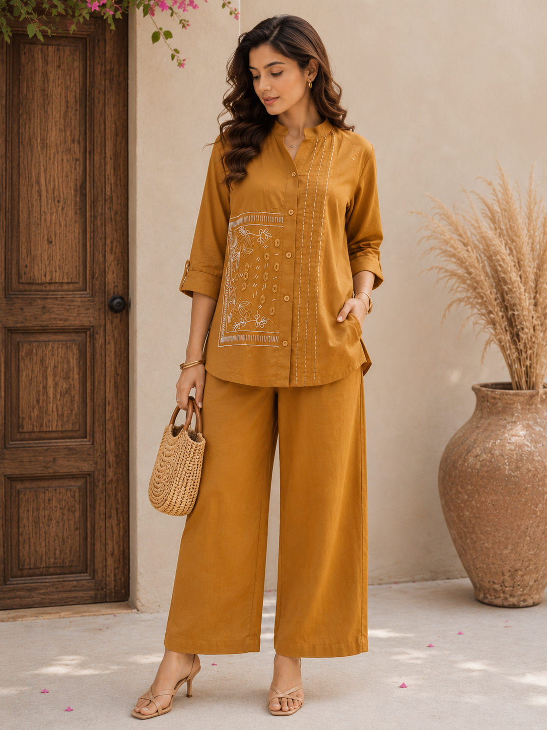 Mustard pintux  Co ord set