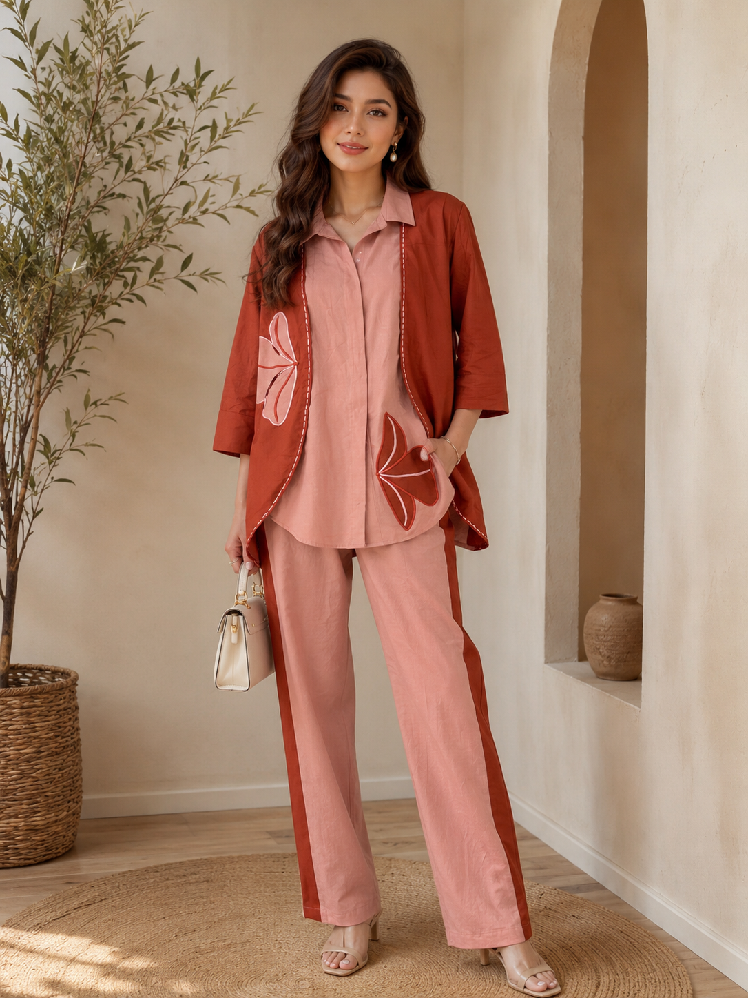 Color Blocking Co-ord Set